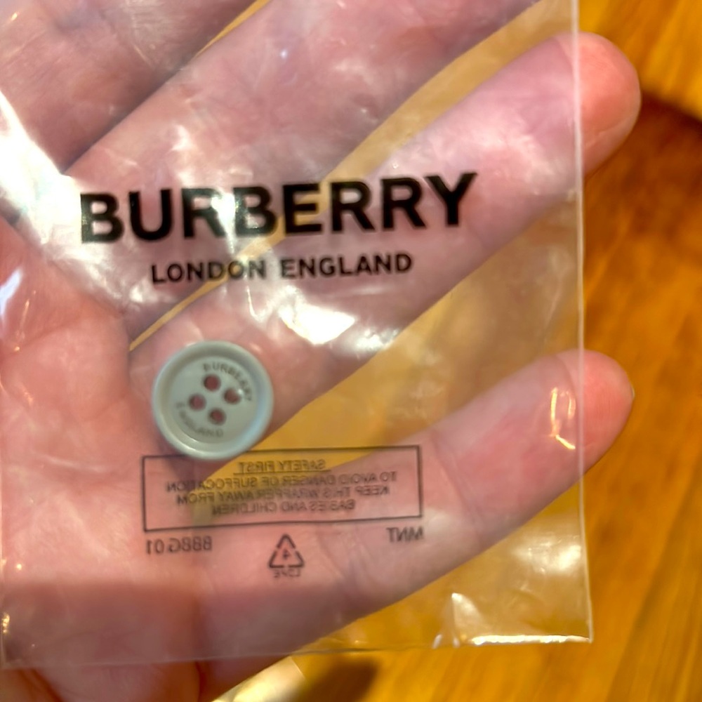 NWOT Authentic Burberry Button - grey